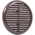 Map Vent Fixed Louvre Vent with Flyscreen Brown 145mm x 145mm