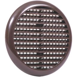 Map Vent Fixed Louvre with Flyscreen Vent Brown 145mm x 145mm