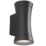 Saxby Arc Outdoor Up & Down Wall Light Black