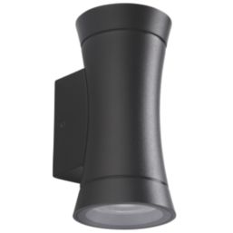 Saxby Arc Outdoor Up & Down Wall Light Black