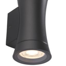 Saxby Arc Outdoor Up & Down Wall Light Black