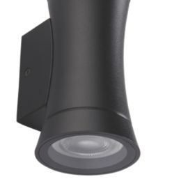 Saxby Arc Outdoor Up & Down Wall Light Black