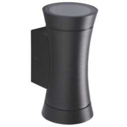 Saxby Arc Outdoor Up & Down Wall Light Black