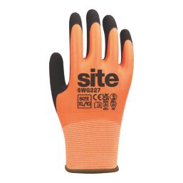 Site SWG227 Thermal Waterproof Gloves Orange / Black Medium