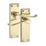 Smith & Locke  Fire Rated Latch Door Handles  Pair Polished Brass