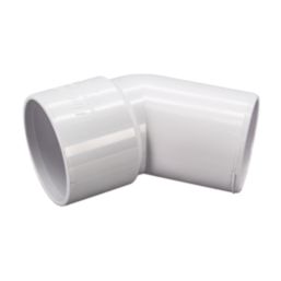 FloPlast Solvent Weld Conversion Bend 135° White 40mm 5 Pack