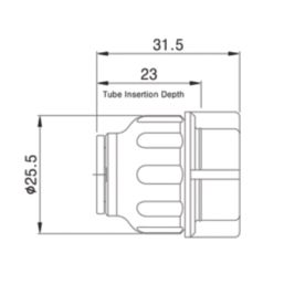 Flomasta  Plastic Push-Fit Stop End 10mm