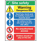 "Site Safety" Notice Sign 400 x 300mm