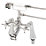 Swirl Traditional Deck-Mounted  Bath Shower Mixer Tap Chrome