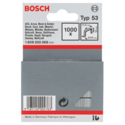 Bosch Heavy Duty Staples Bright 10mm x 11.4mm 1000 Pack