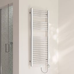Flomasta 1200mm x 500mm 1024BTU Chrome Curved Electric Towel Radiator