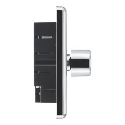 LAP  2-Gang 2-Way LED Dimmer Switch  Polished Chrome with Colour-Matched Inserts