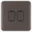 Schneider Electric Lisse Deco 10AX 2-Gang 2-Way Light Switch  Mocha Bronze with Black Inserts
