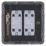 Schneider Electric Lisse Deco 10AX 2-Gang 2-Way Light Switch  Mocha Bronze with Black Inserts