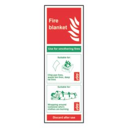 Essentials  Non Photoluminescent "Fire Blanket" Sign 150mm x 300mm