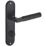 Smith & Locke Studland Fire Rated WC Door Handles Pair Matt Black