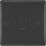 British General Nexus Metal 20A 16AX 1-Gang 2-Way Light Switch  Matt Black