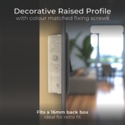 British General Nexus Metal 20A 16AX 1-Gang 2-Way Light Switch  Matt Black