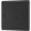 British General Nexus Metal 20A 16AX 1-Gang 2-Way Light Switch  Matt Black