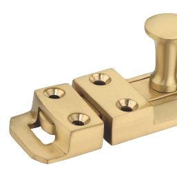 Smith & Locke Straight Door Bolt Brass-Effect 100mm