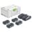 Festool 577105 18V 4.0Ah Li-Ion Airstream Li-High Power & Bluetooth Batteries & Charger 5 Piece Set