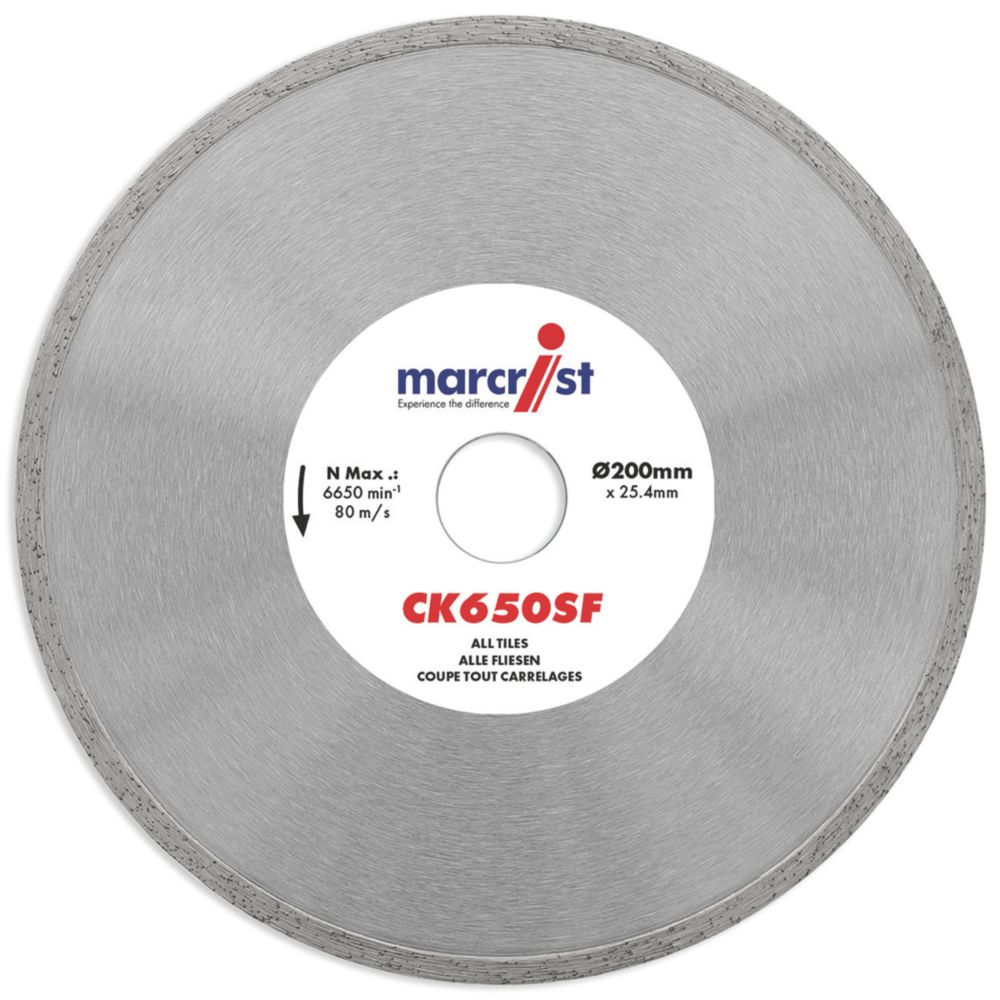 Marcrist CK650SF MultiMaterial Diamond Blade 200mm x 25.4mm Screwfix