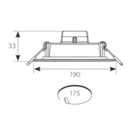 4lite  Fixed  LED Slim Downlight White 20W 2200lm