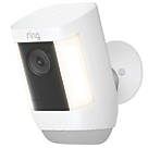 Ring  Battery-Powered White Wireless 1080p Outdoor Smart Camera with Spotlight with PIR Sensor