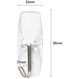 Command Clear Self-Adhesive Medium Wire Toggle Hook 10 Pack