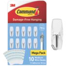 Command Clear Self-Adhesive Medium Wire Toggle Hook 10 Pack