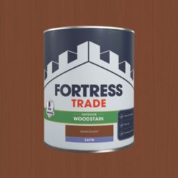Fortress Trade 750ml Mahogany Satin Water-Based Exterior Wood Stain