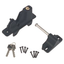 GateMate Single Locking Gravity Latch Black 140mm