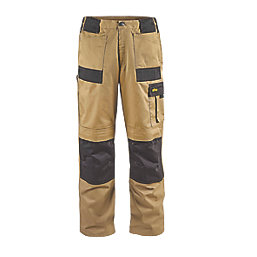 Site Pointer Work Trousers Stone / Black 34" W 32" L