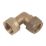 Flomasta  Brass Compression Angled Tap Connector 15mm x 1/2"