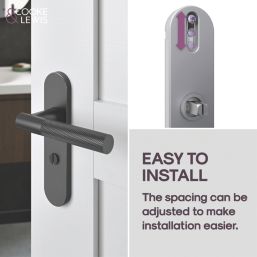 Cooke & Lewis Damgan WC Lever on Backplate Door Handles Pair Titanium