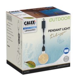 Calex Terlizzi Outdoor LED Battery-Powered Pendant Light Black 1.5W 4lm