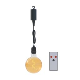 Calex Terlizzi Outdoor LED Battery-Powered Pendant Light Black 1.5W 4lm