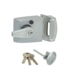 ERA 193-35-1  Double Locking Night Latch  Satin Chrome 60mm Backset