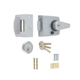 ERA 193-35-1  Double Locking Night Latch  Satin Chrome 60mm Backset
