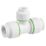 Flomasta  Plastic Push-Fit Reducing Tees 22mm x 22mm x 15mm 2 Pack
