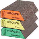 Bosch  Superfine/Fine/Medium Grit Multi-Material Hand Sanding Sponges 69mm x 97mm 3 Piece Set
