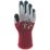 Wonder Grip WG-355 Dual  General Handling Gloves Maroon/Grey Small
