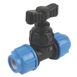 FloPlast MDPE Plastic Stop Cock 25mm x 25mm