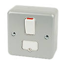 MK Metalclad Plus 13A Switched Metal Clad Fused Spur  with White Inserts