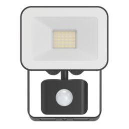 Brackenheath iSpot G3 Frameless Indoor & Outdoor LED Floodlight With PIR Sensor Black 10W 1100lm