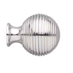 Elite Knobs & Handles Reeded Cabinet Knob Polished Nickel 30mm