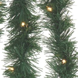 5.5m Indoor  Battery LED Pre Lit Artificial Christmas Garland