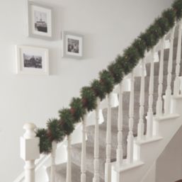 5.5m Indoor  Battery LED Pre Lit Artificial Christmas Garland
