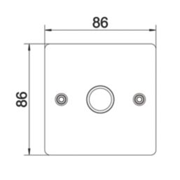 LAP  1-Gang 2-Way LED Dimmer Switch  Brushed Steel with Colour-Matched Inserts