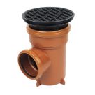 FloPlast Push-Fit Single Socket Round Grid Bottle Gully 110mm